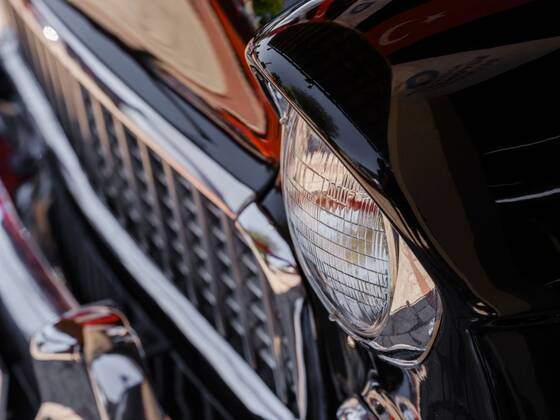 Chrome headlight detail